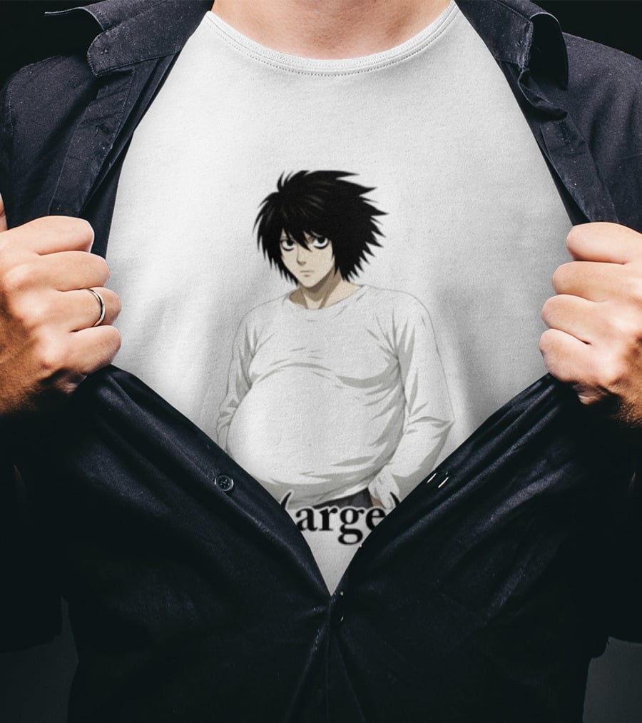L Large L Lawliet Death Note Anime Meme T-Shirt