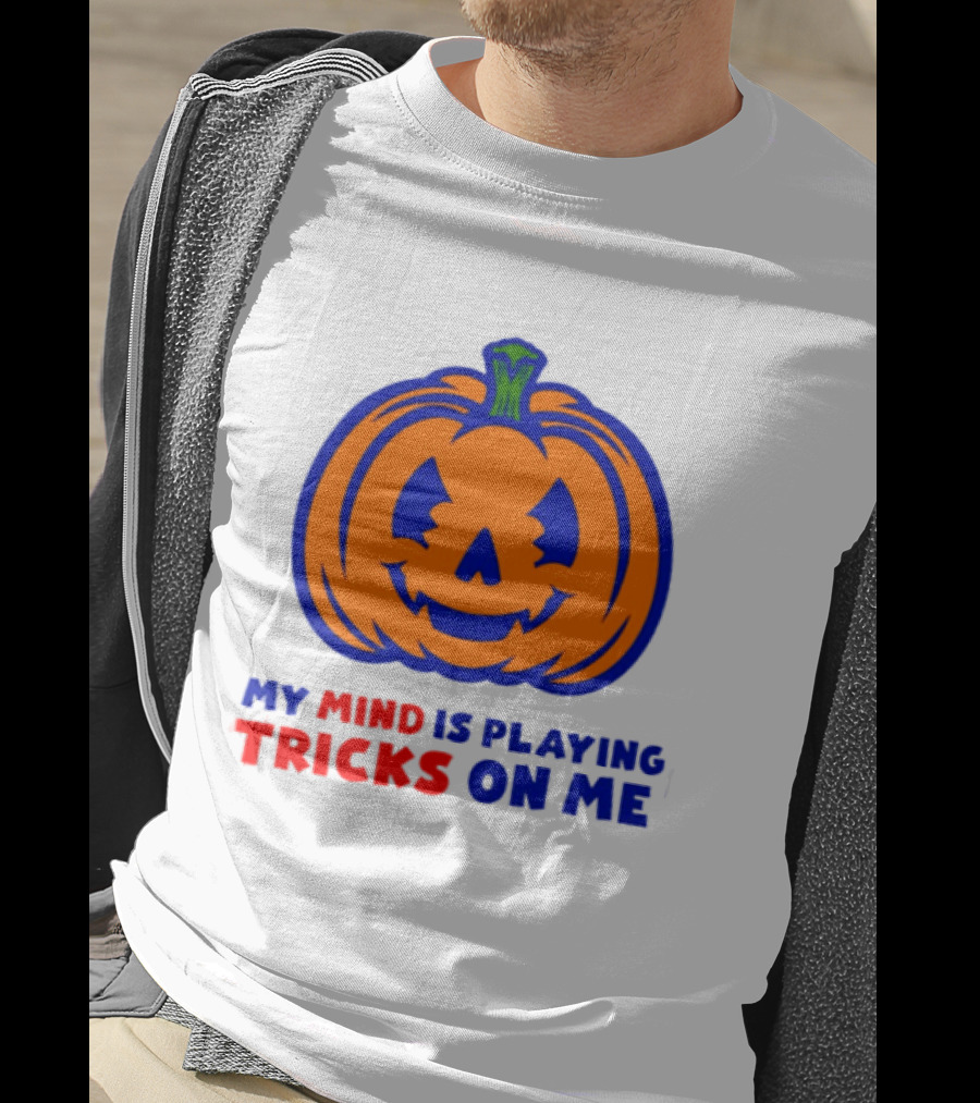 My Mind Is Playing Tricks On Me Pumpkin Halloween 2026 T-Shirt