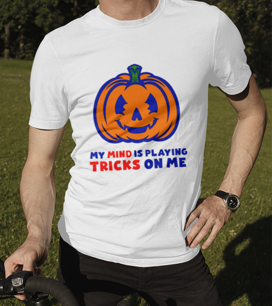 My Mind Is Playing Tricks On Me Pumpkin Halloween 2026 T-Shirt