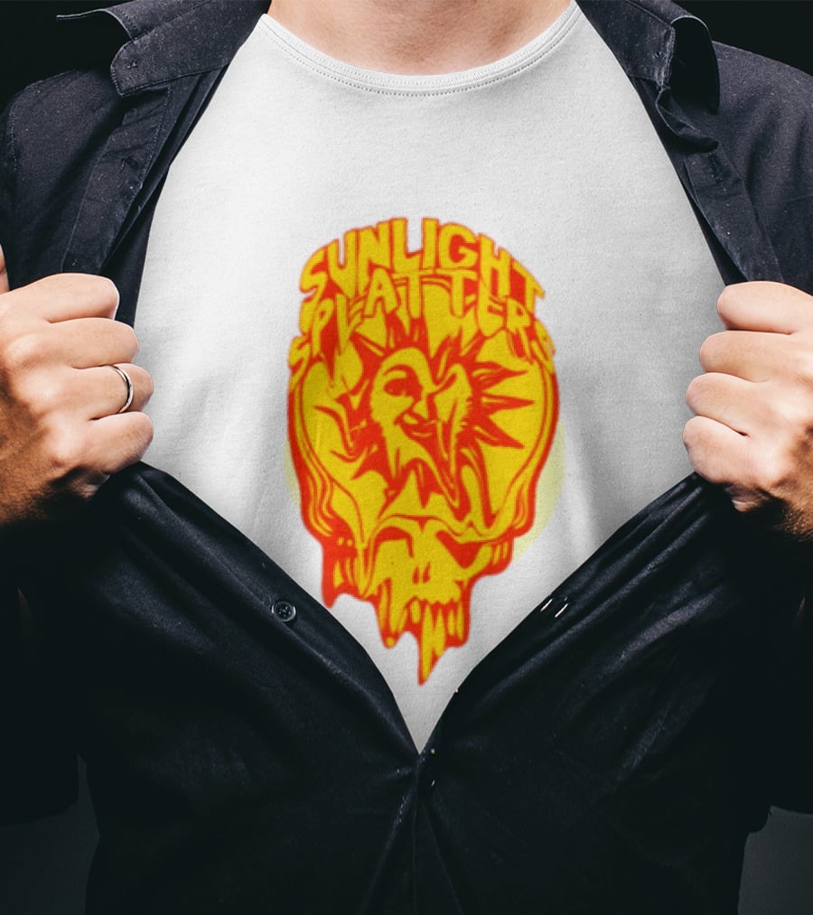 Sunlight Splatters Grateful Dead Psychedelic Skull T-Shirt