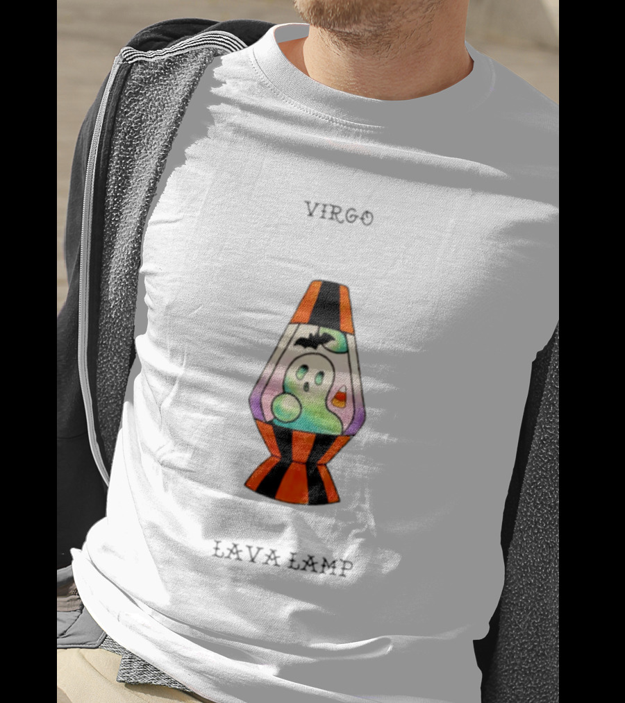 Virgo Lava Lamp Halloween Ghost Zodiac Astrology T-Shirt