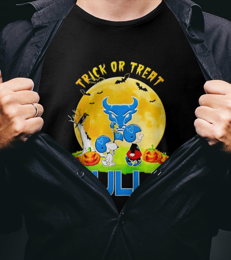 Buffalo Bulls Peanuts Halloween 2026 Trick Or Treat Abbey Road T-Shirt