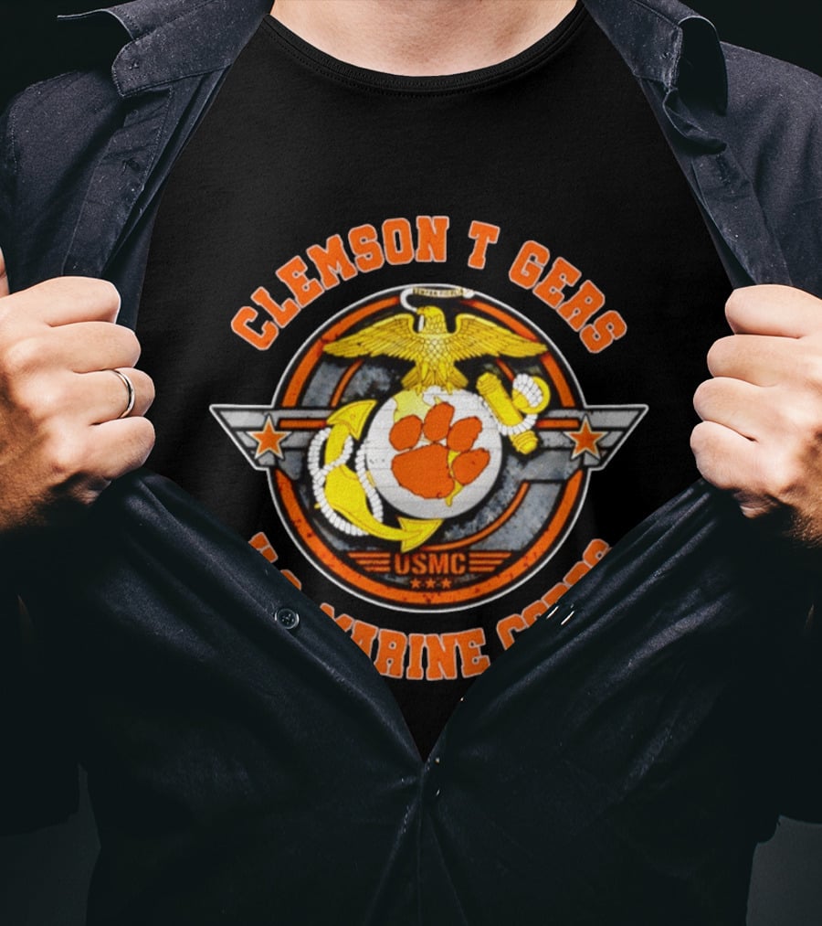 Clemson Tigers USMC U.S. Marine Corps T-Shirt