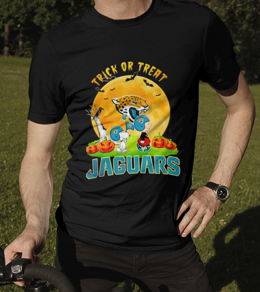 Trick Or Treat Jacksonville Jaguars Peanuts Halloween Abbey Road 2026 T-Shirt
