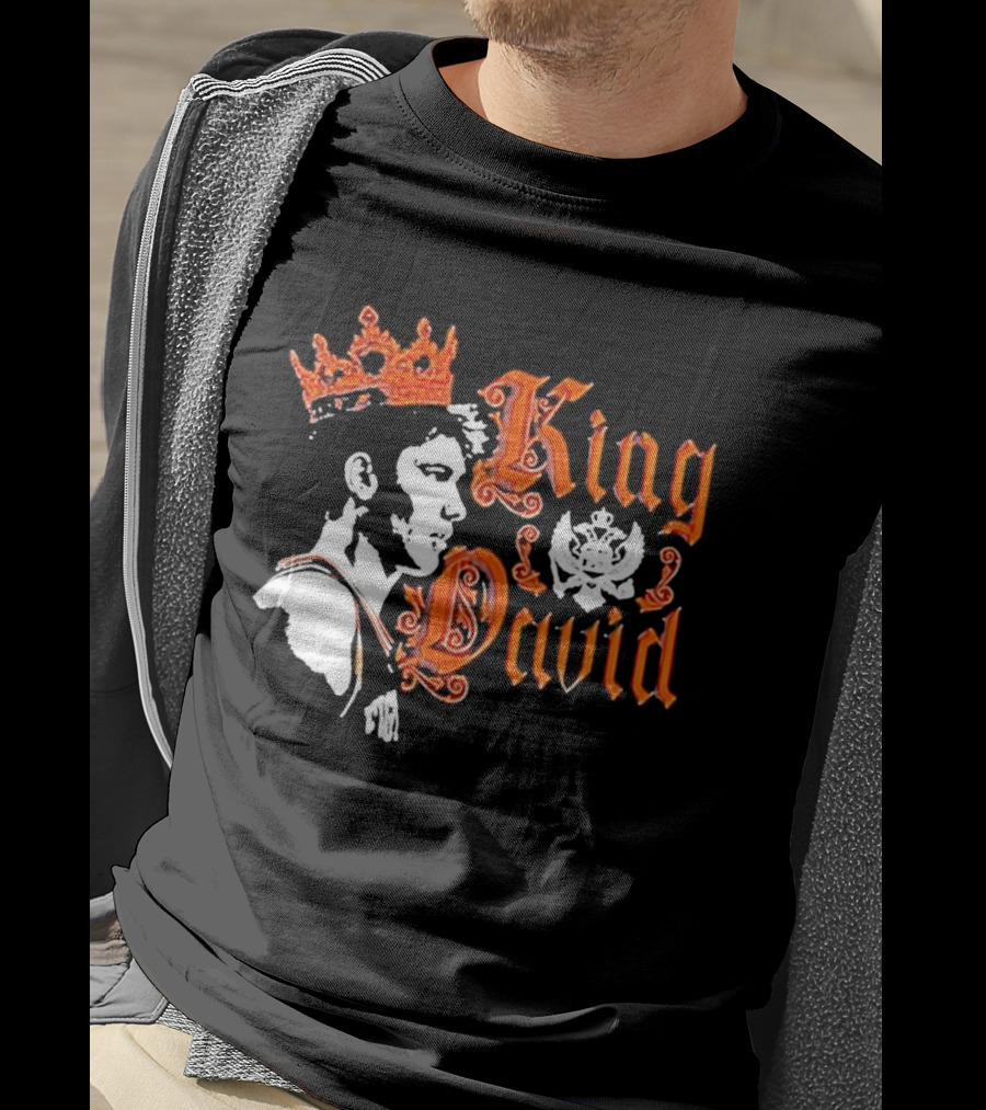 Illinois Fighting Illini Mens Basketball King David Mirkovic T-Shirt