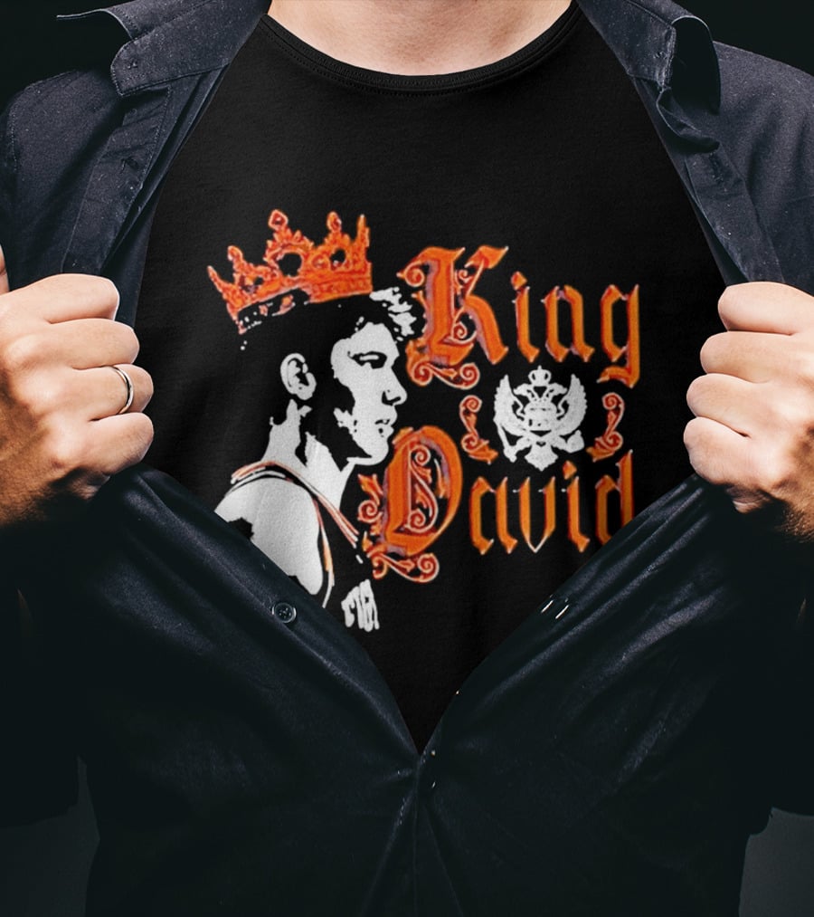 Illinois Fighting Illini Mens Basketball King David Mirkovic T-Shirt