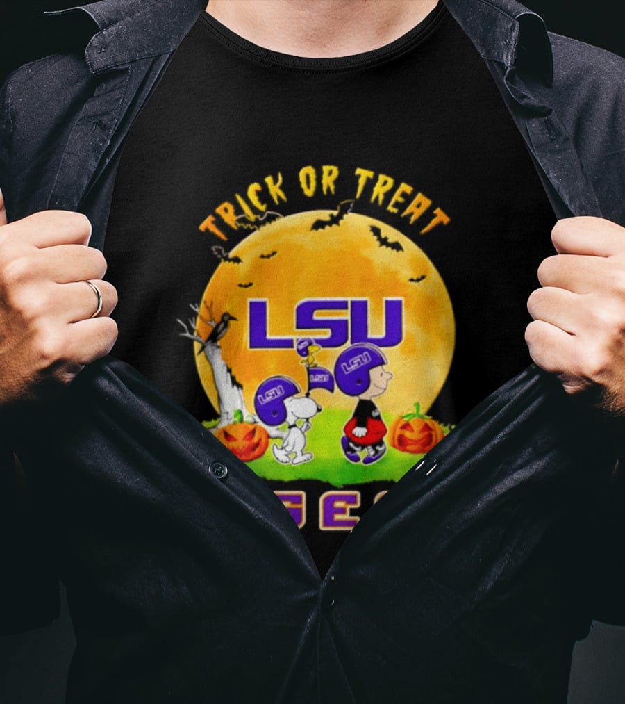 LSU Tigers Peanuts Trick Or Treat Halloween 2026 T-Shirt