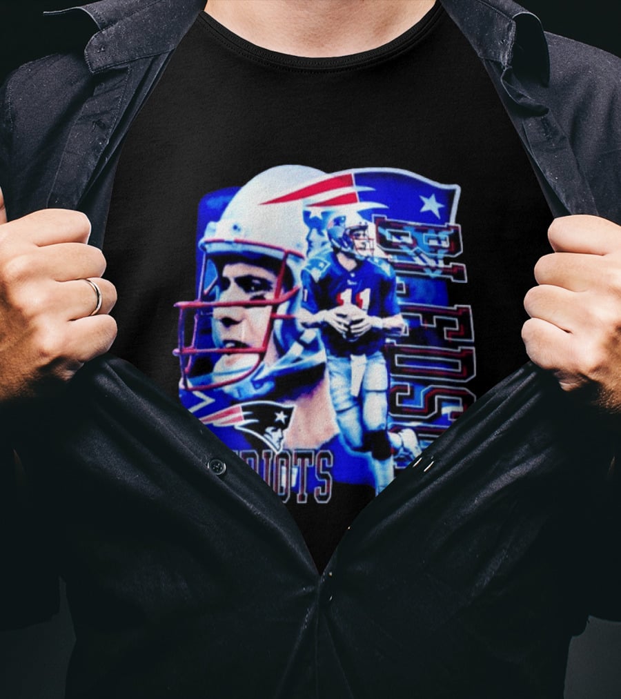 Drew Bledsoe 11 Patriots NFL Quarterback New England Football T-Shirt