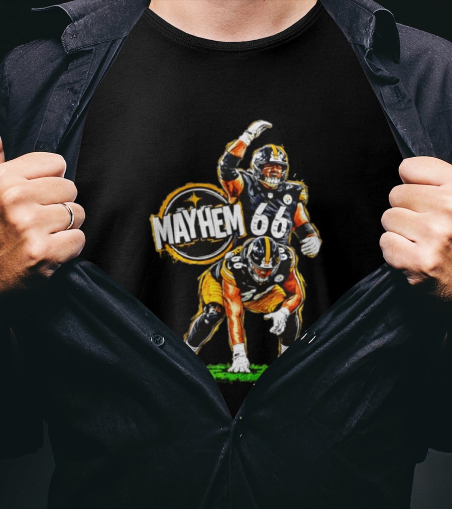 Mayhem 66 Pittsburgh Steelers Football T-Shirt