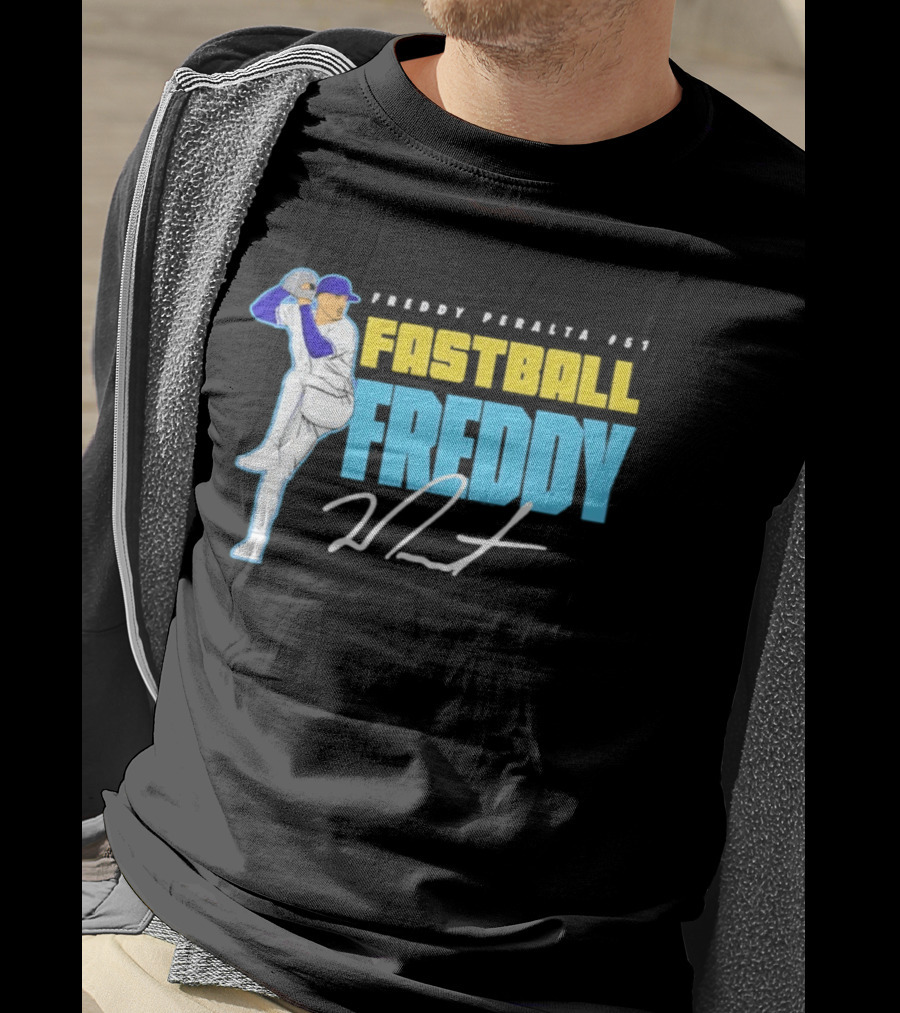 Freddy Peralta #51 Fastball Freddy Signature Pitching Pose T-Shirt