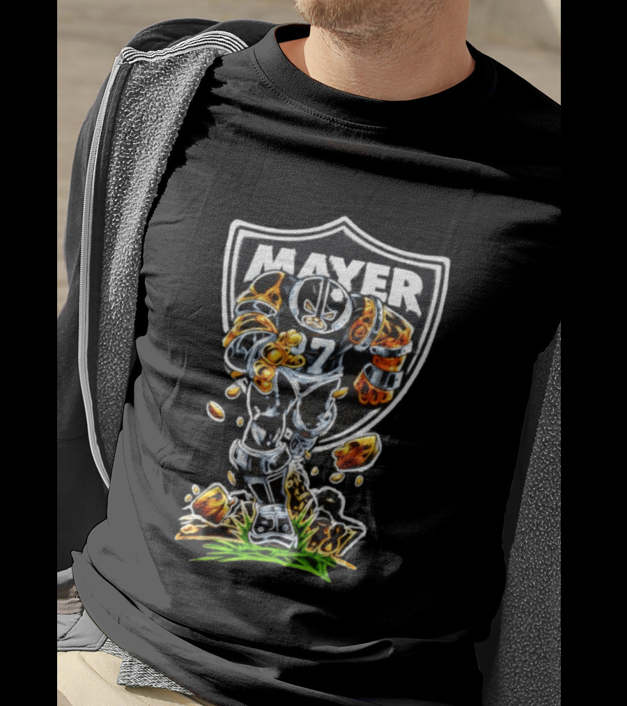 Mayer 87 Las Vegas Raiders Football Player Action Pose T-Shirt