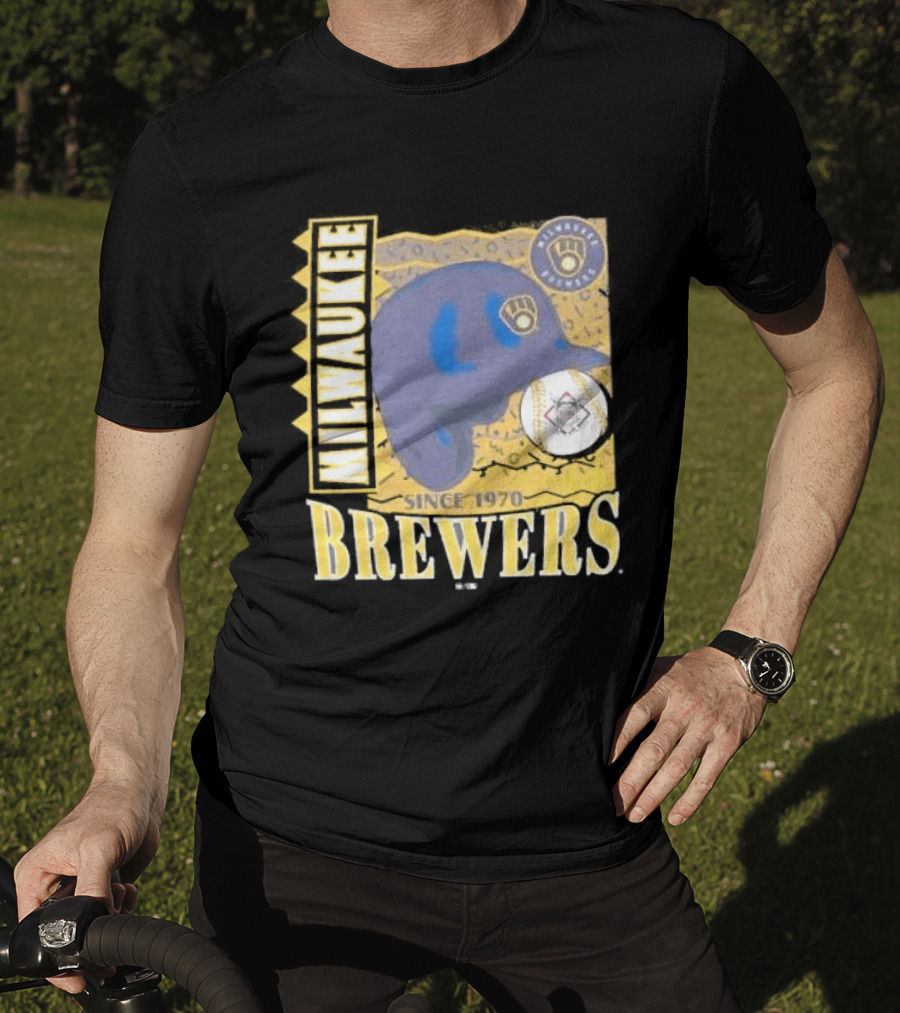 Milwaukee Brewers Since 1970 Helmet T-Shirt
