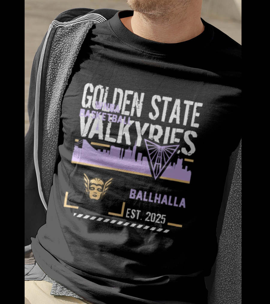 Golden State Valkyries Ballhalla Skyline Est. 2025 T-Shirt