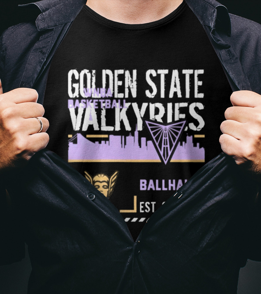 Golden State Valkyries Ballhalla Skyline Est. 2025 T-Shirt