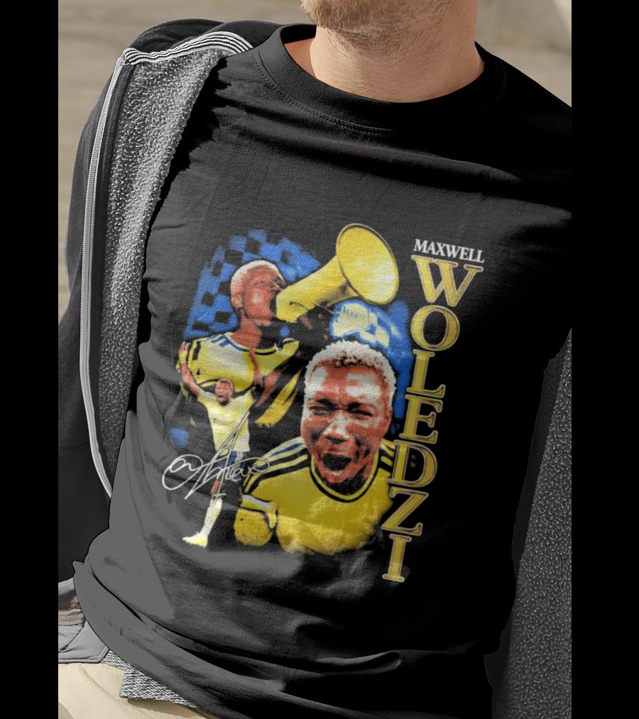 Maxwell Woledzi Nashville SC Vibrant Celebration Soccer T-Shirt