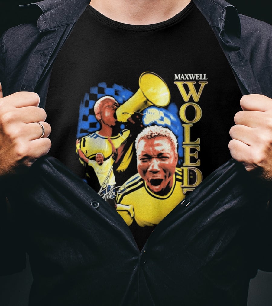 Maxwell Woledzi Nashville SC Vibrant Celebration Soccer T-Shirt