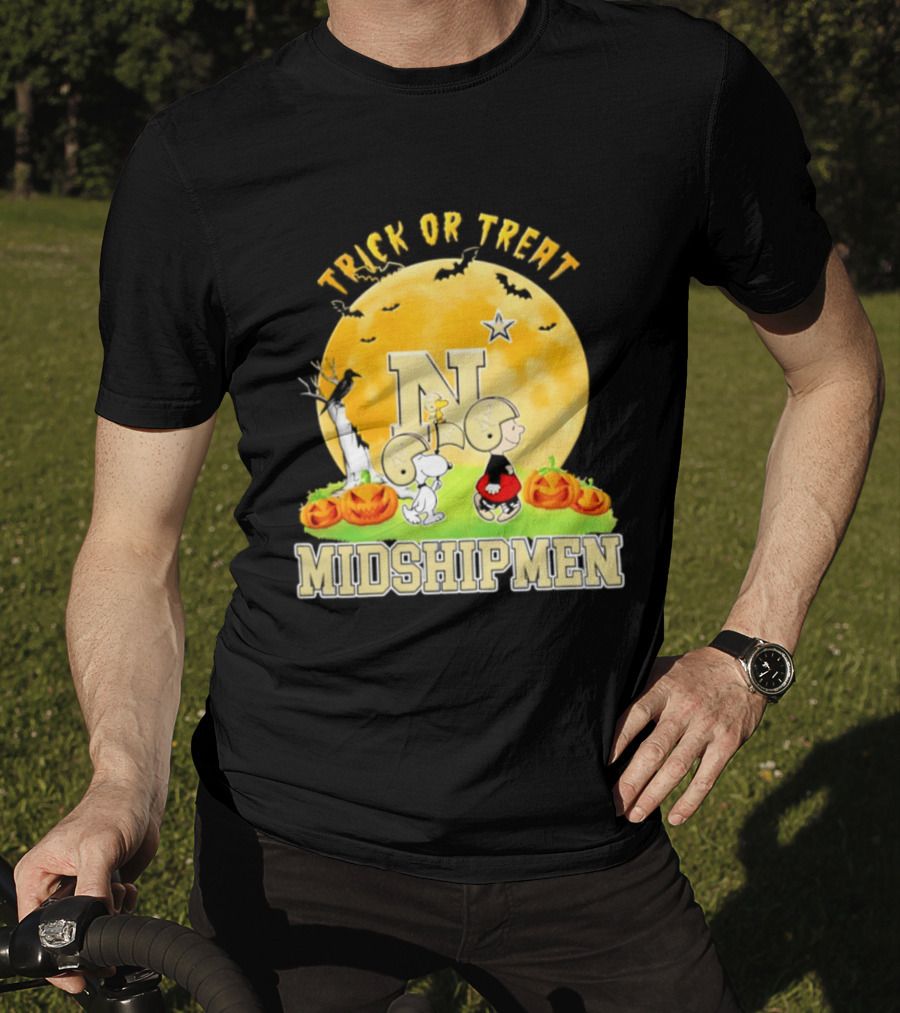 Navy Midshipmen Peanuts Trick Or Treat Halloween 2026 T-Shirt