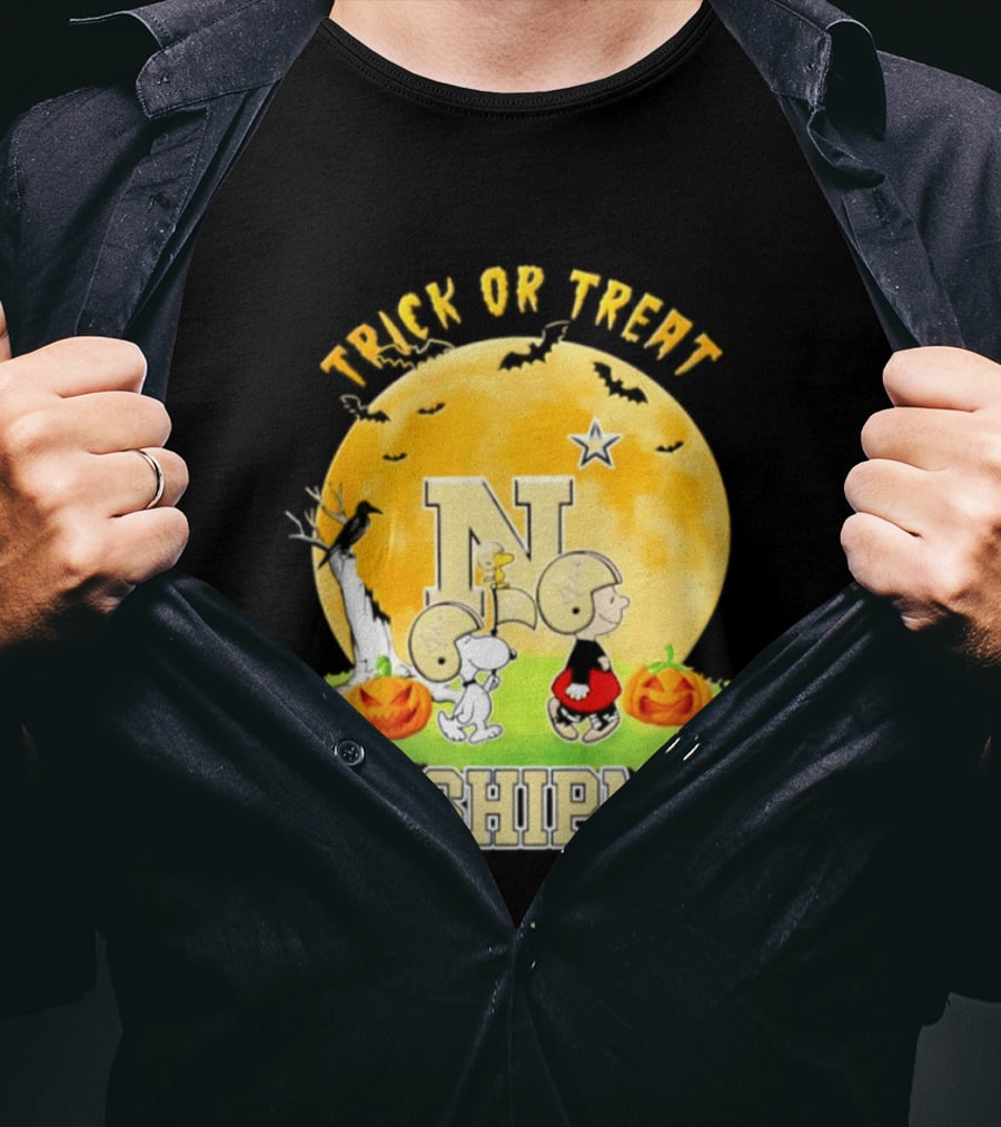 Navy Midshipmen Peanuts Trick Or Treat Halloween 2026 T-Shirt