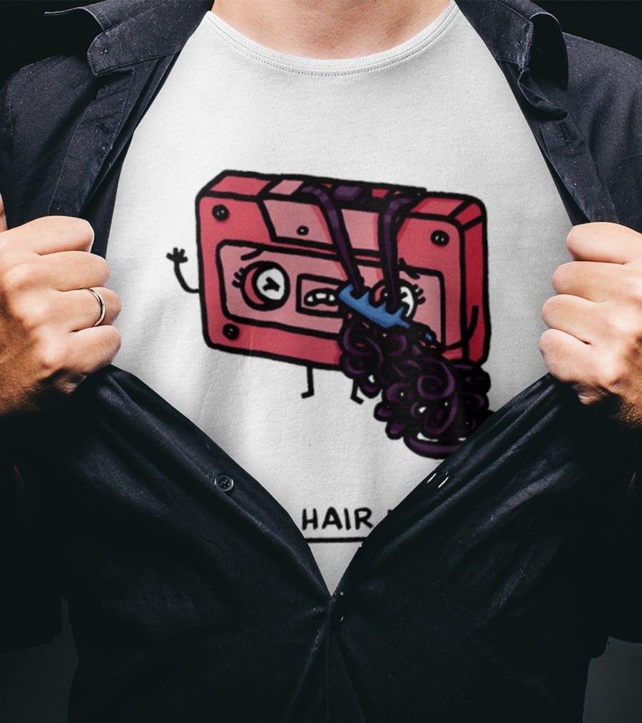 Bad Hair Day Cassette Tape Music Humor Retro 90s T-Shirt