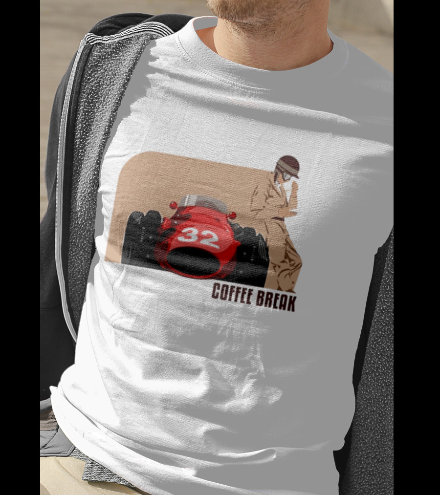 Coffee Break 32 Race Car Driver Vintage Racing T-Shirt