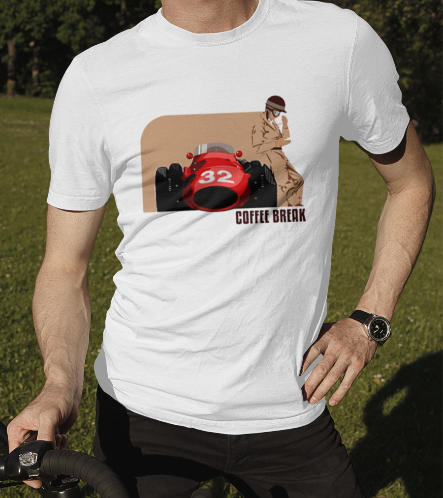 Coffee Break 32 Race Car Driver Vintage Racing T-Shirt