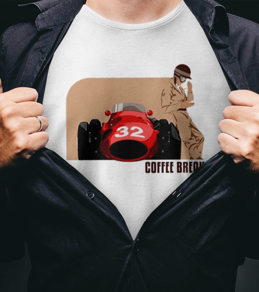 Coffee Break 32 Race Car Driver Vintage Racing T-Shirt