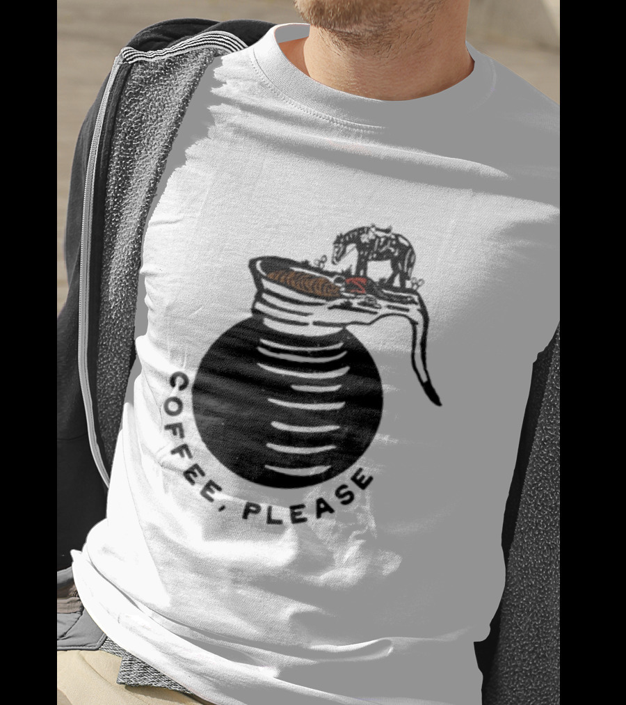 Coffee Please Cowboy And Horse Western Pot T-Shirt