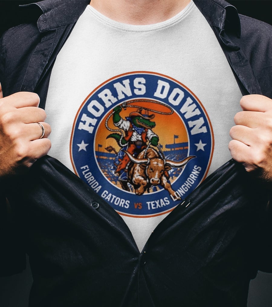 Horns Down Florida Gators Vs Texas Longhorns T-Shirt