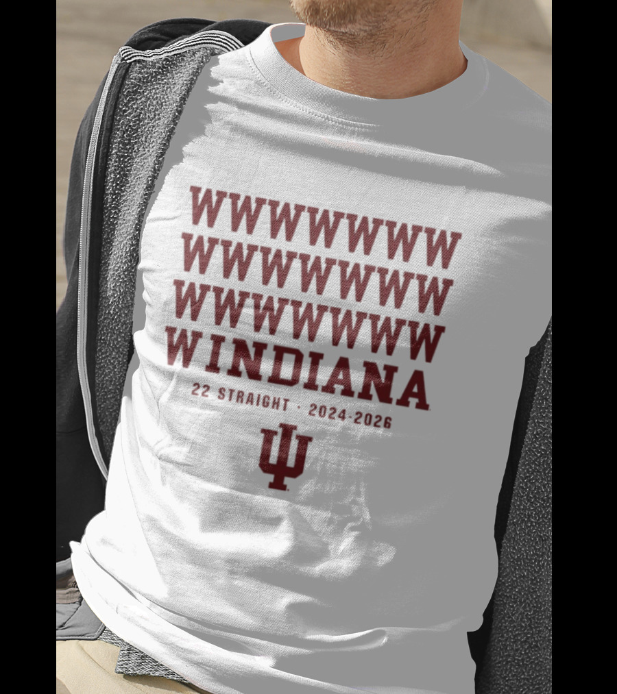 Indiana Hoosiers Football Windiana 22 Straight Wins 2024 2026 T-Shirt
