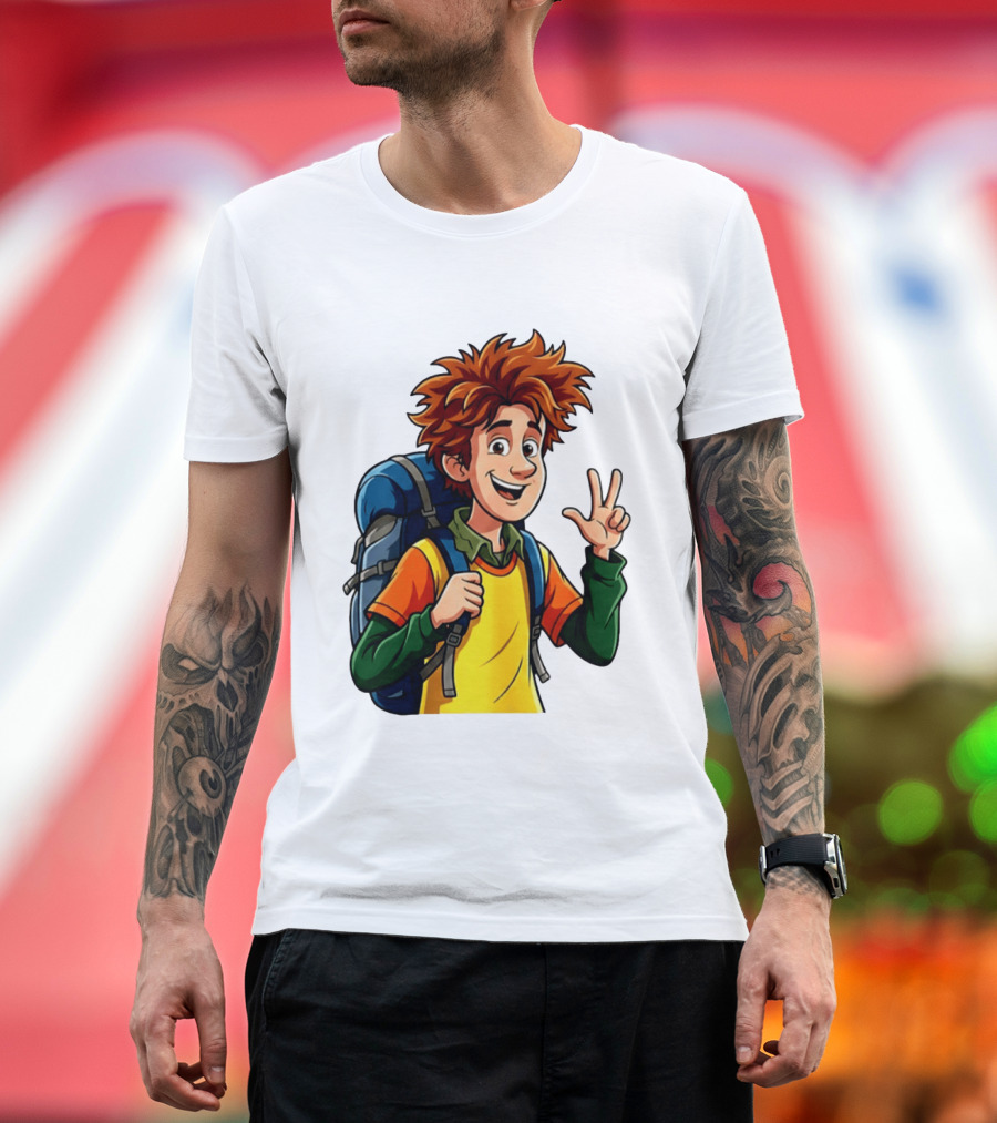 Johnny Hotel Transylvania Cartoon Character Adventure Backpack T-Shirt