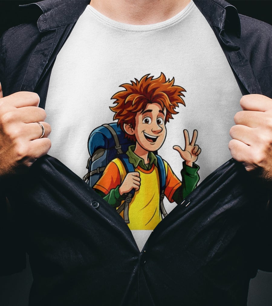 Johnny Hotel Transylvania Cartoon Character Adventure Backpack T-Shirt