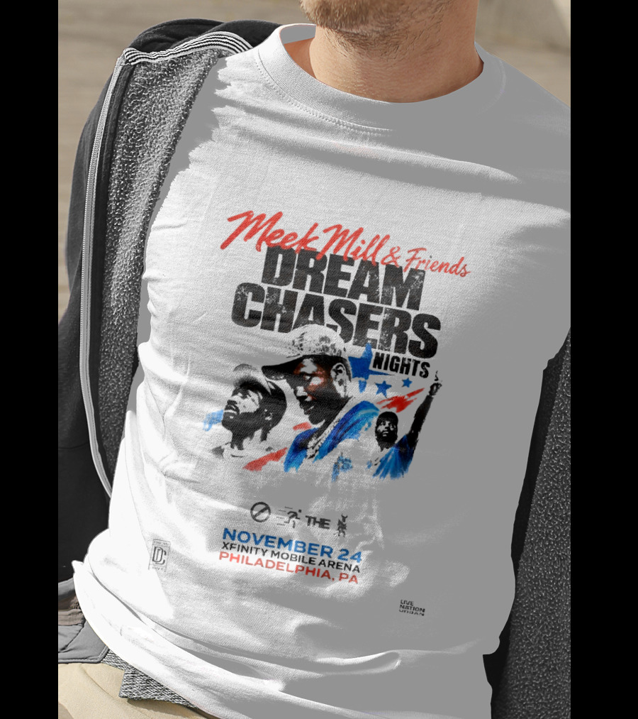 Meek Mill & Friends Dream Chasers Nights Philadelphia PA November 24 Xfinity Mobile Arena 2026 T-Shirt