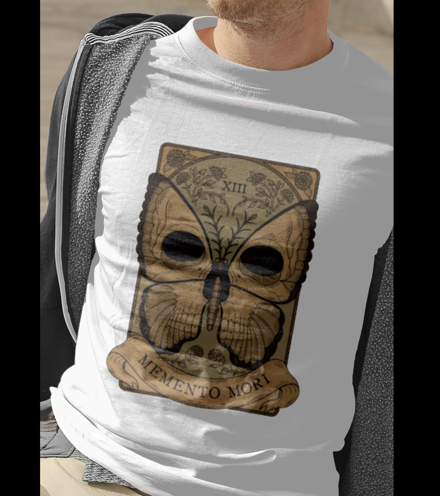 Memento Mori XIII Butterfly Skull Tarot Card T-Shirt