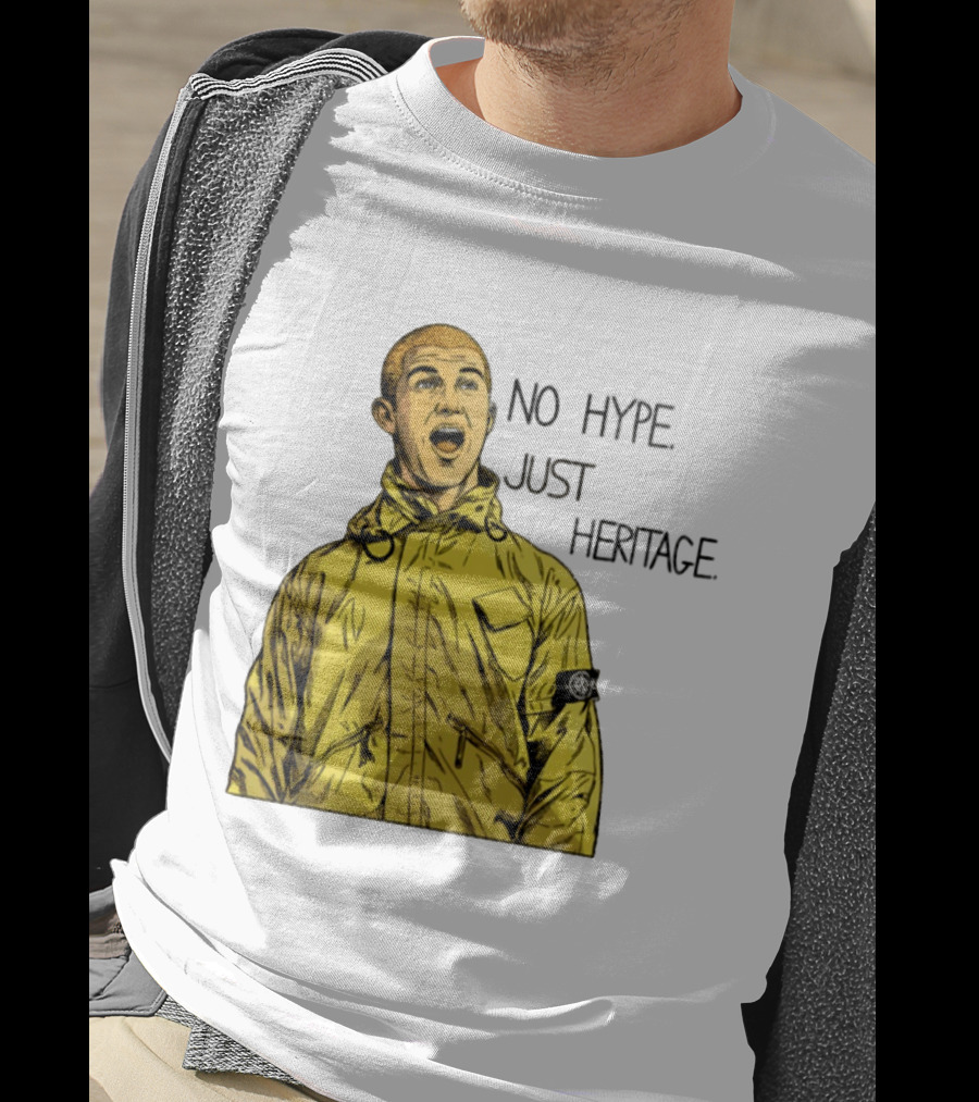 No Hype Just Heritage Ellemme Since 2017 Stone Island Yellow Jacket T-Shirt