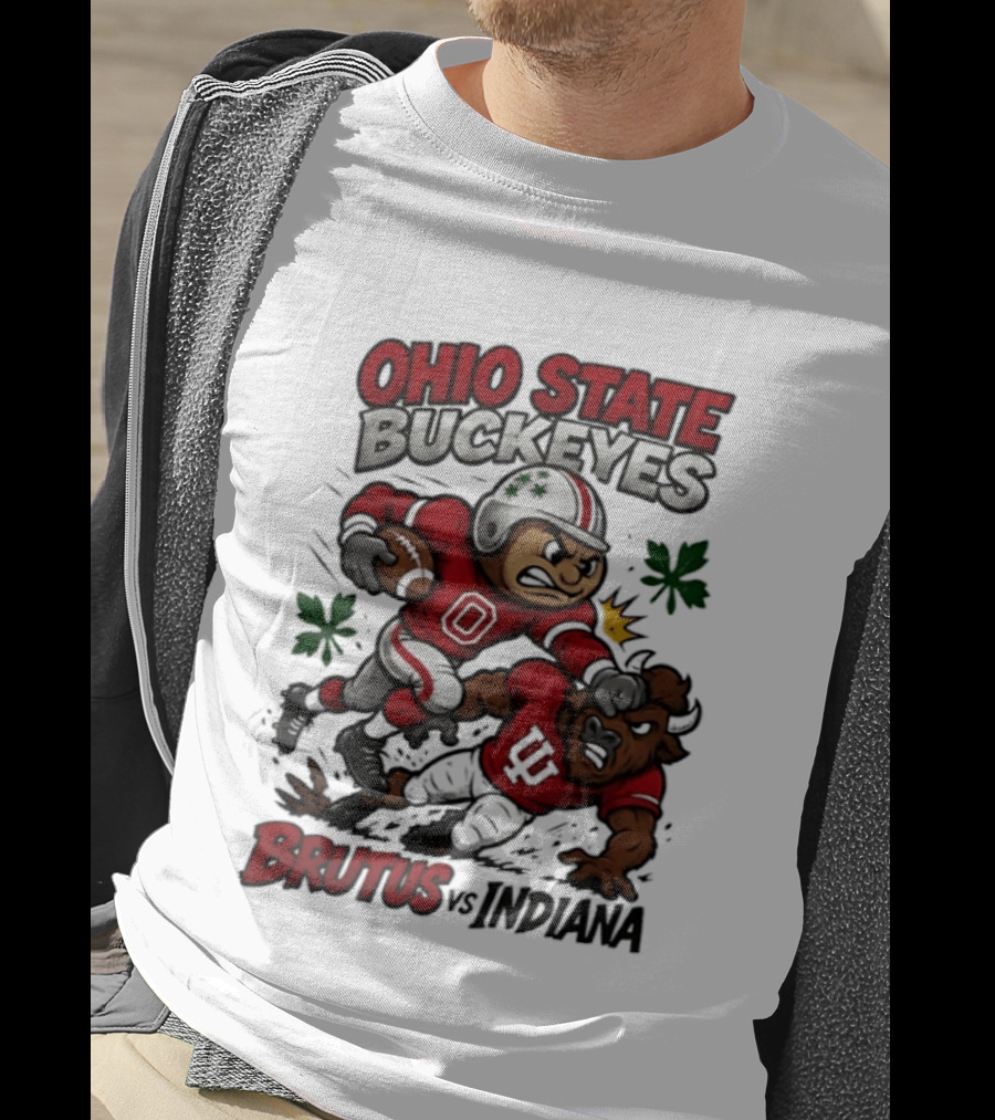 Ohio State Buckeyes Brutus Vs Indiana Hoosiers Rivals Football Showdown T-Shirt