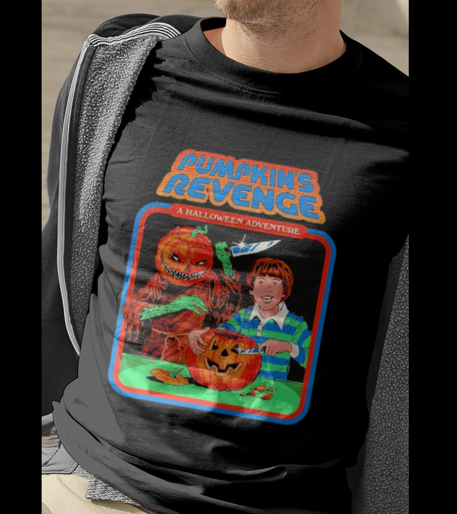 Pumpkin's Revenge A Halloween Adventure Creepy Jack O' Lantern T-Shirt
