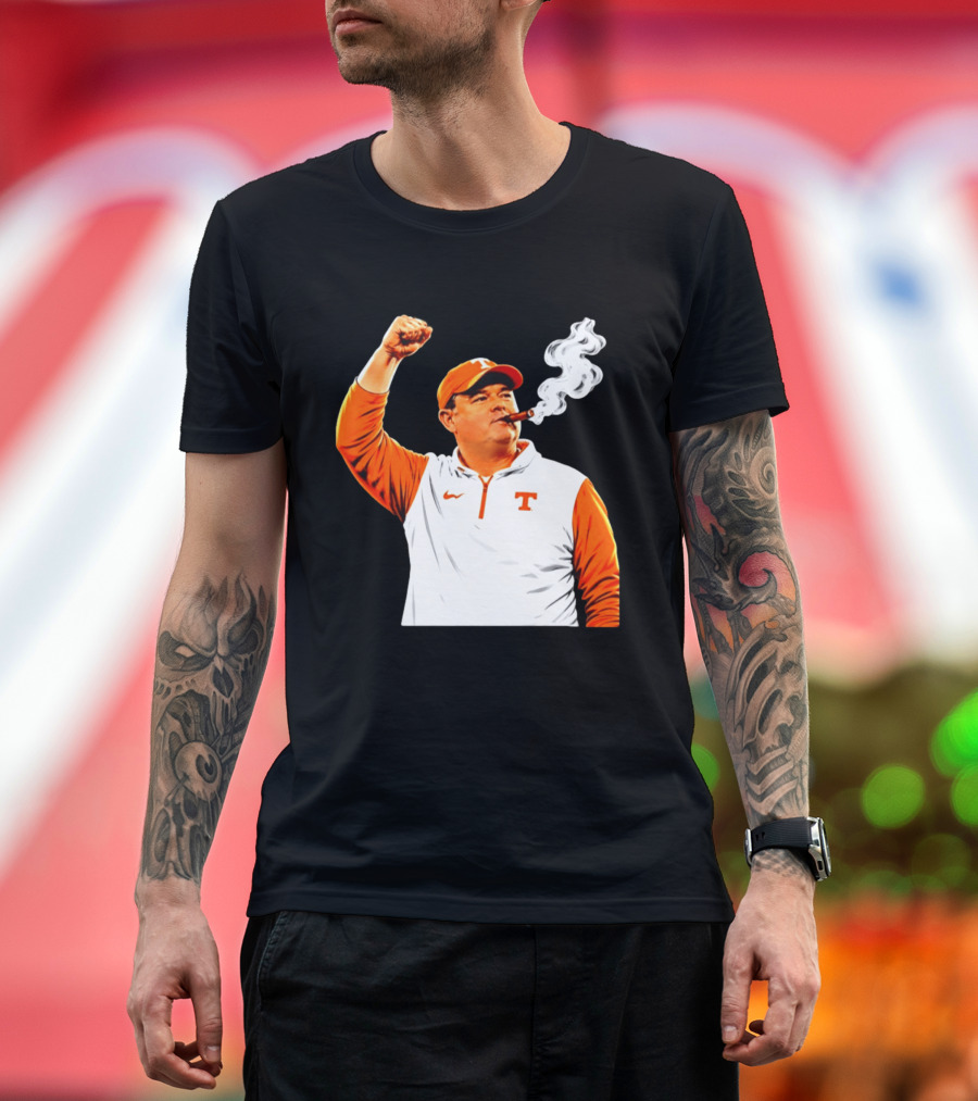 Tennessee Volunteers Josh Heupel Smoke 'Em Cigar Celebration T-Shirt