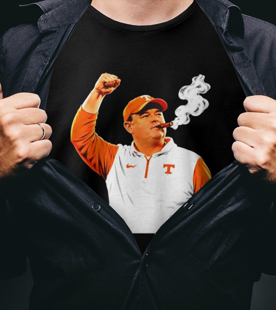 Tennessee Volunteers Josh Heupel Smoke 'Em Cigar Celebration T-Shirt