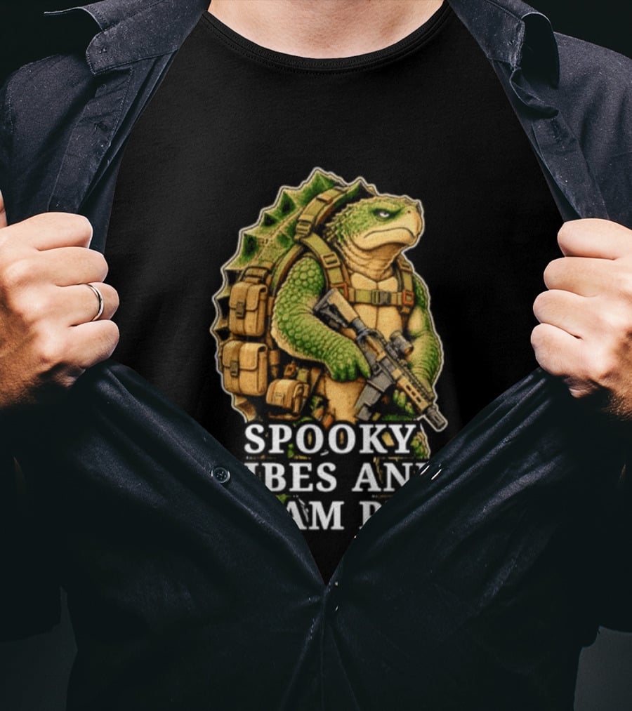 Turtle Soldier Spooky Vibes And Cream Pies T-Shirt