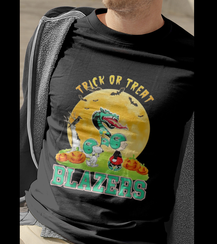 UAB Blazers Peanuts Halloween Trick Or Treat Abbey Road 2026 T-Shirt