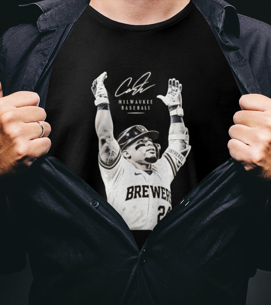 William Contreras Milwaukee Brewers 24 Victory Celebration T-Shirt