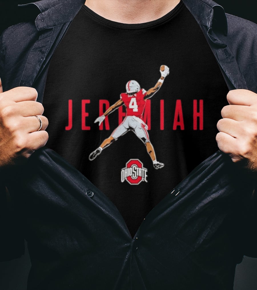 Jeremiah Smith Ohio State Buckeyes 2026 Heisman Trophy Hopes Air Sketch T-Shirt