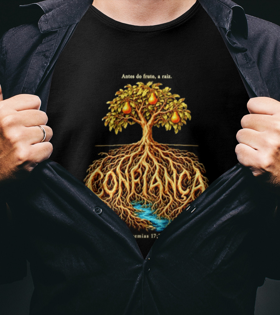 Antes Do Fruto A Raiz Confiança Jeremias 17 7 8 Árvores E Pêras T-Shirt