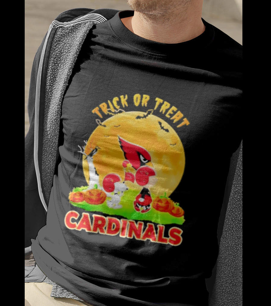 Arizona Cardinals Peanuts Trick Or Treat Halloween 2026 T-Shirt