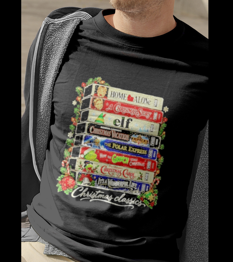 Christmas Classics Home Alone A Christmas Story Elf Christmas Vacation The Polar Express Grinch A Christmas Carol It's A Wonderful Life T-Shirt