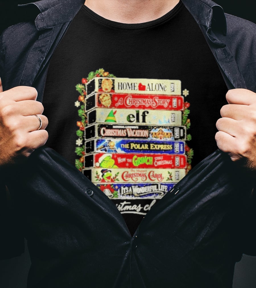 Christmas Classics Home Alone A Christmas Story Elf Christmas Vacation The Polar Express Grinch A Christmas Carol It's A Wonderful Life T-Shirt