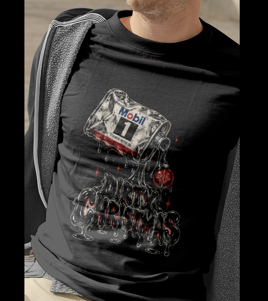 Mobil 1 Rat Fink Dirty Christmas Fueled By Madness Motor Oil T-Shirt