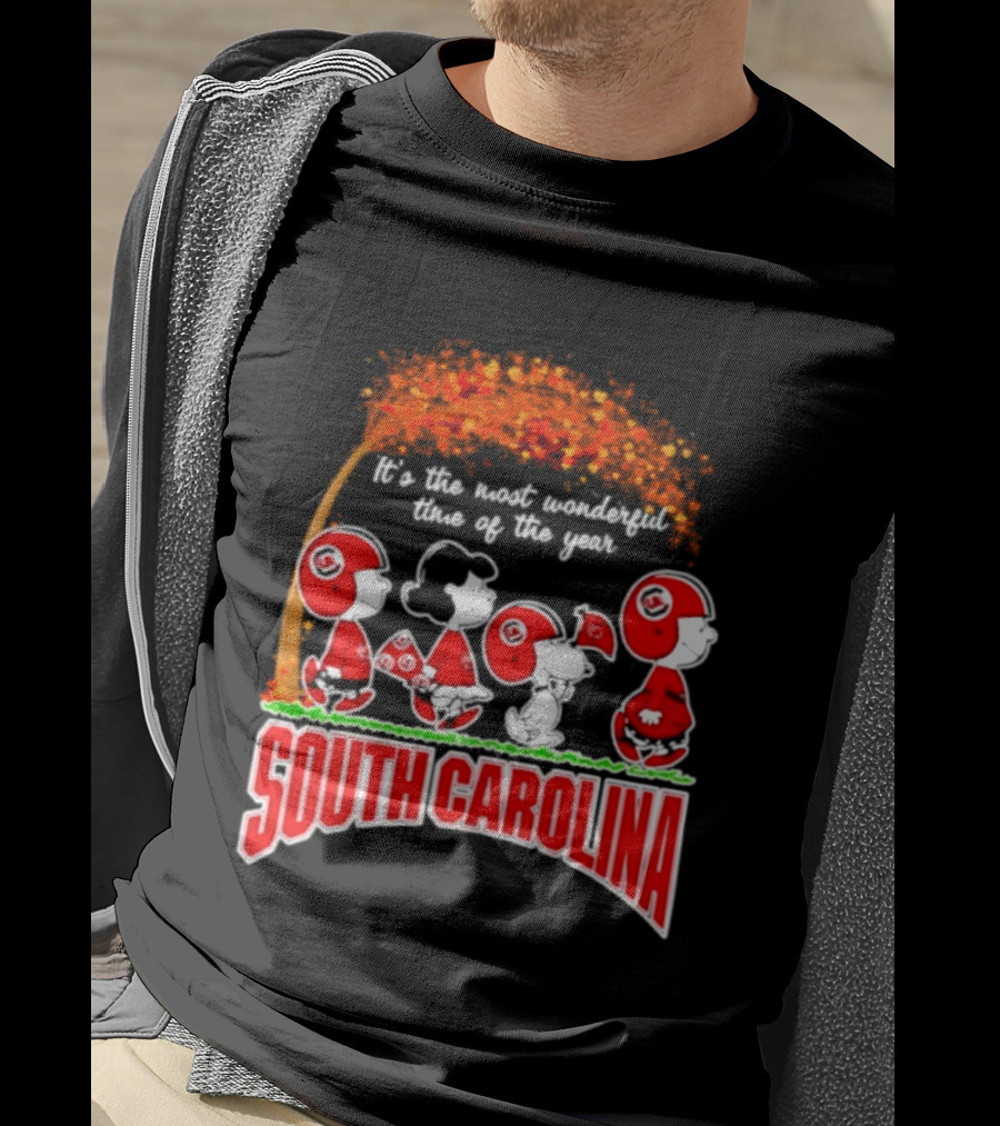 Peanuts South Carolina Gamecocks Most Wonderful Time Of The Year 2026 Football T-Shirt