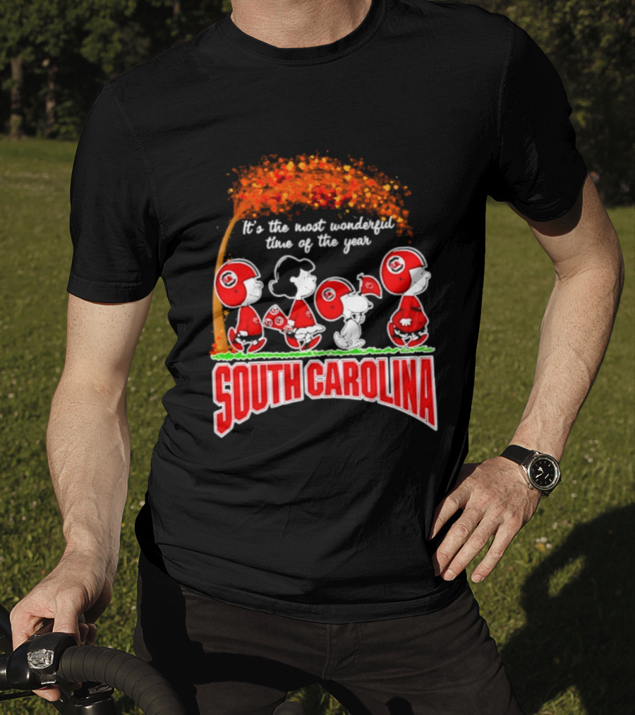 Peanuts South Carolina Gamecocks Most Wonderful Time Of The Year 2026 Football T-Shirt