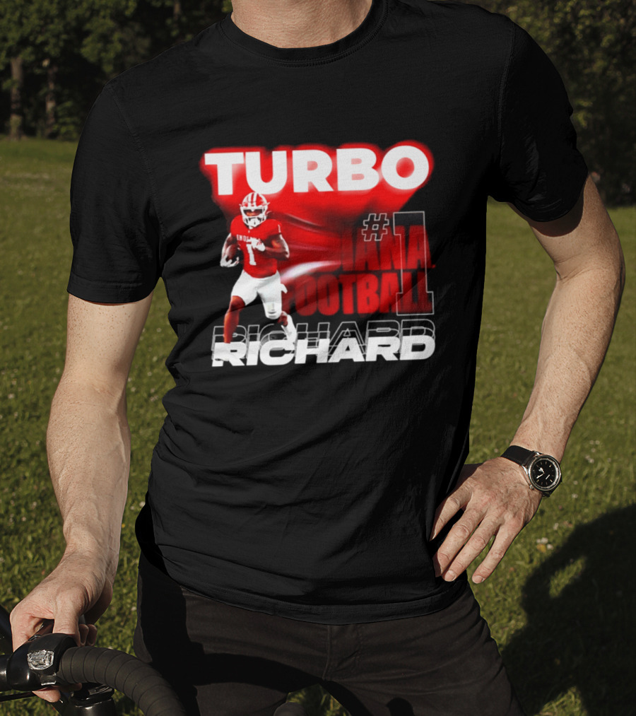 Indiana Hoosiers Turbo Richard #1 Football NCAA 2026 T-Shirt